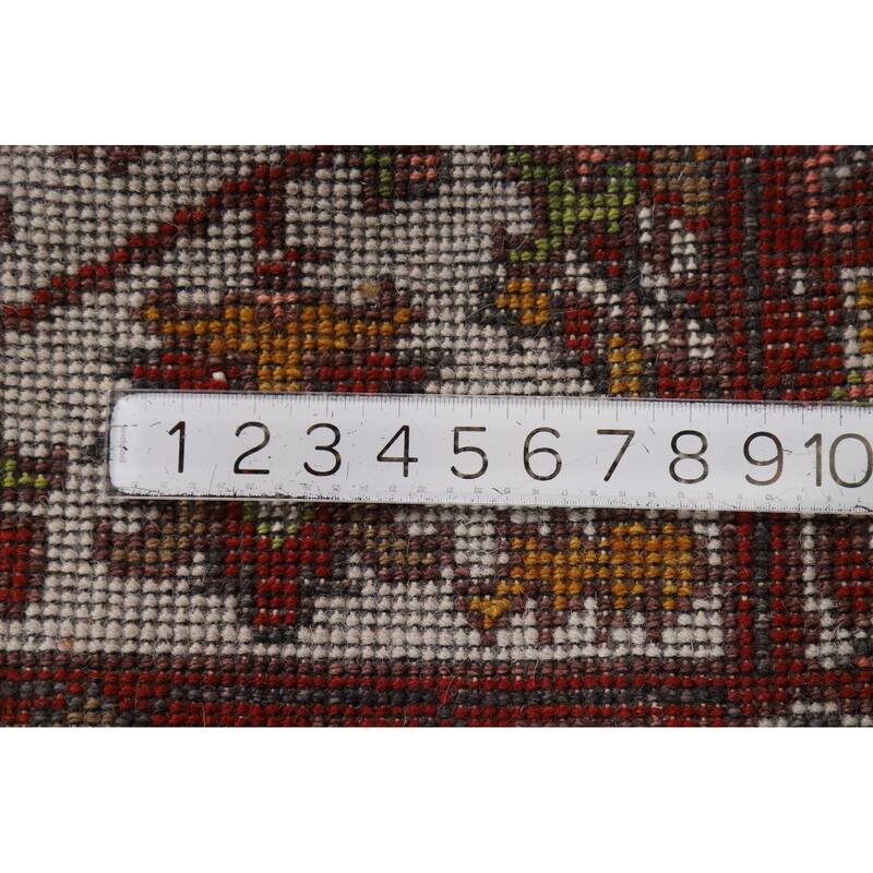 Floral Ivory Oushak Indian Foyer Rug Handmade Wool Carpet - 2'10"x 4'10"