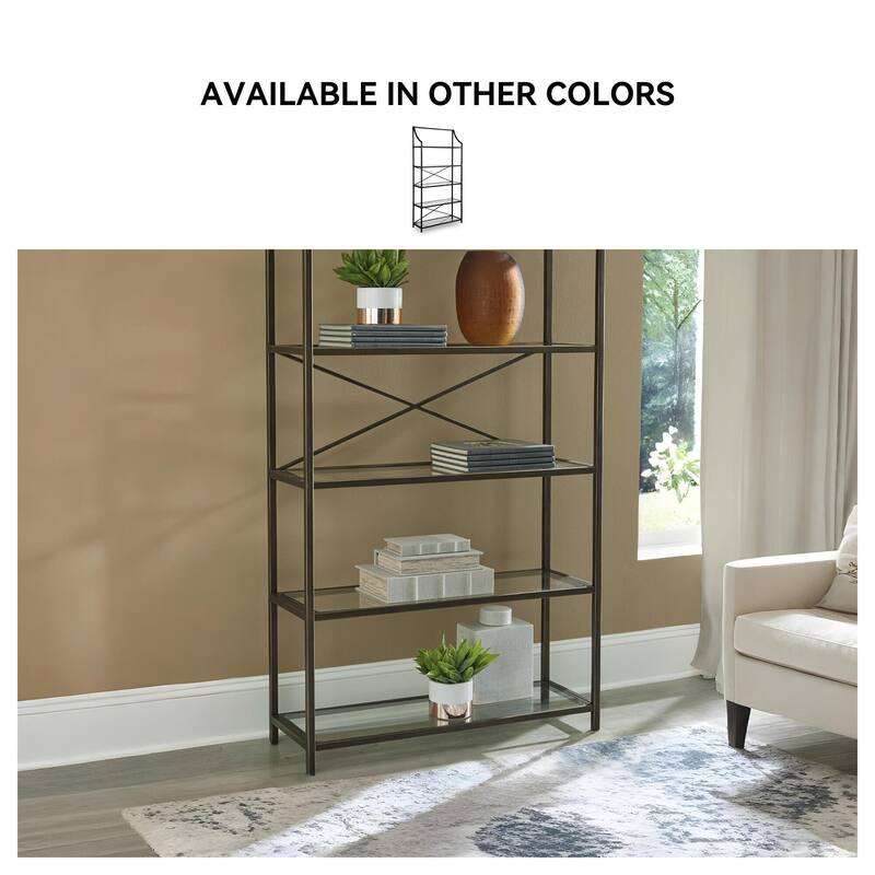 Signature Design by Ashley Bernonly Brown 72" Bookcase - 36" W x 12" D x 71.88" H