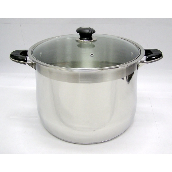 24 Qt Stainless Steel Tri-Ply Clad Heavy Duty Gourmet Stock Pot. Opens flyout.
