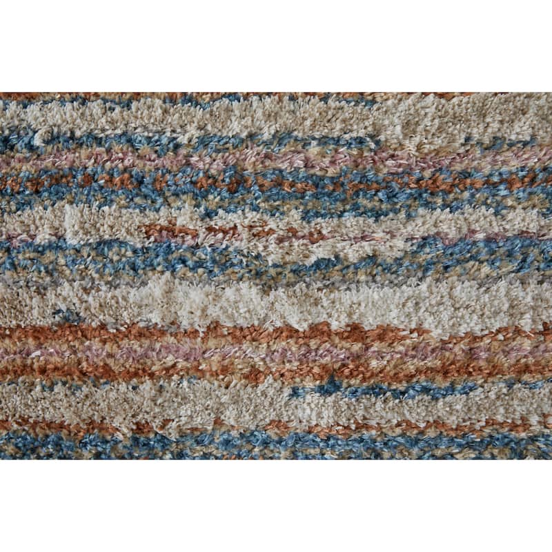 Grand Bazaar Caide Machine Made Stripes Transitional Area Rug - 7'11" x 10'