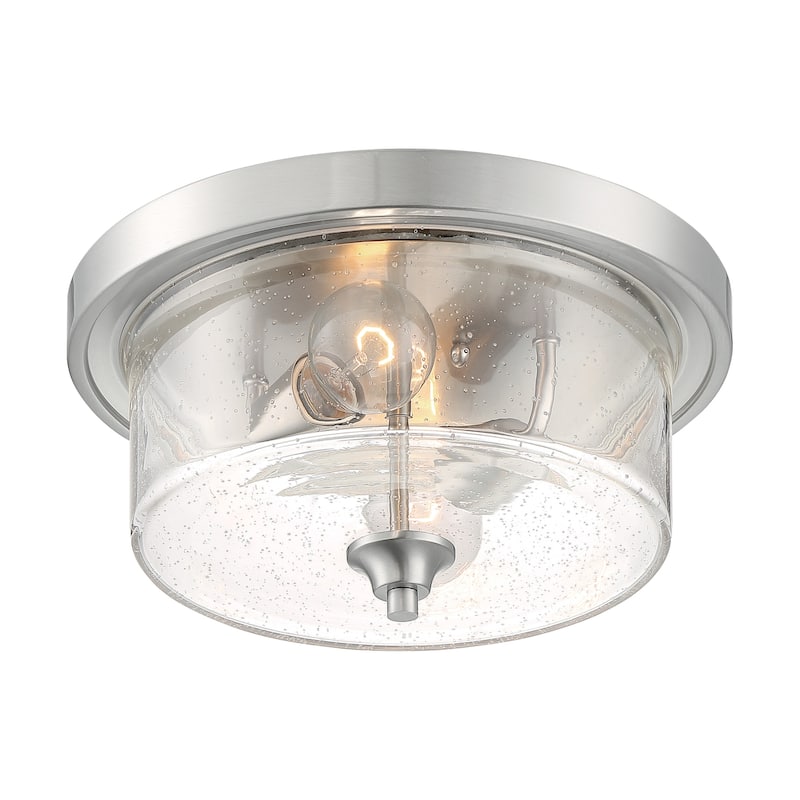 Bellevue NVCF79091 Tussle 2 Light 13" Wide Flush Mount Drum Ceiling - Brushed Nickel
