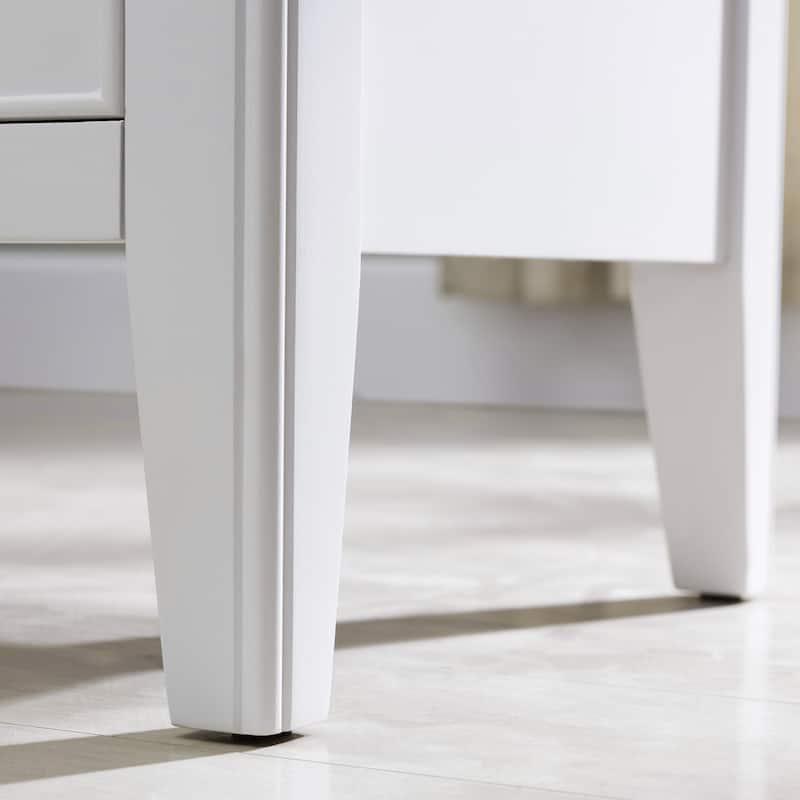 Laurent Solid Wood Side Table with USB-C Charging Station