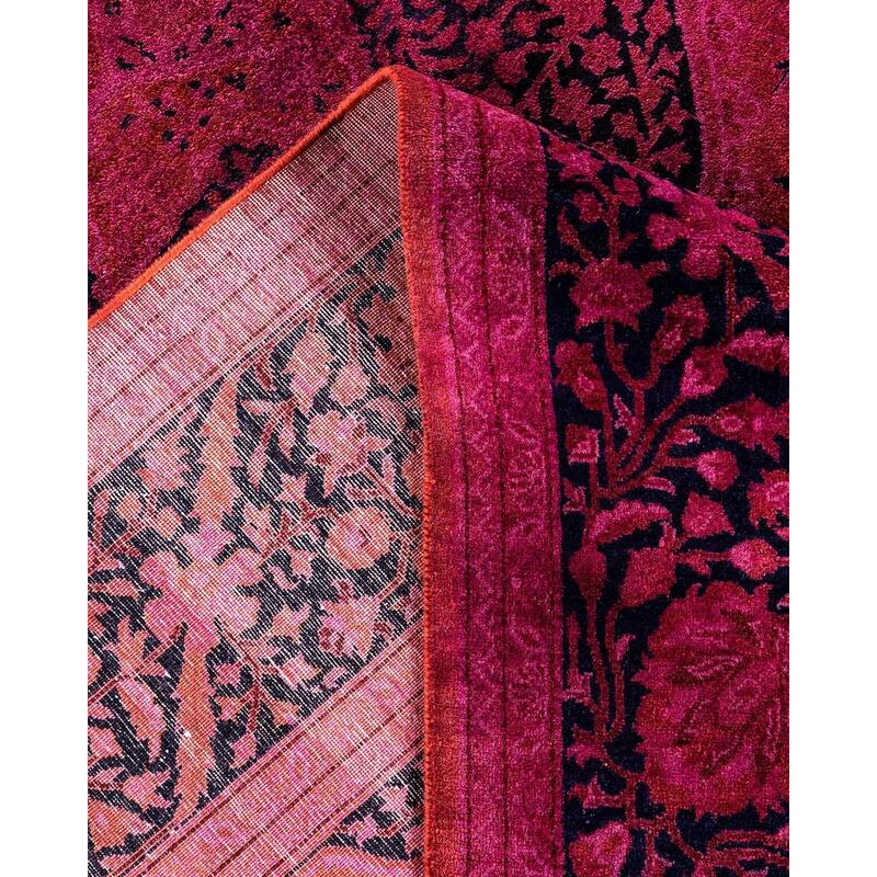 Fine Vibrance, One-of-a-Kind Hand-Knotted Area Rug - Pink, 6' 1" x 9' 2" - 6' 1" x 9' 2"