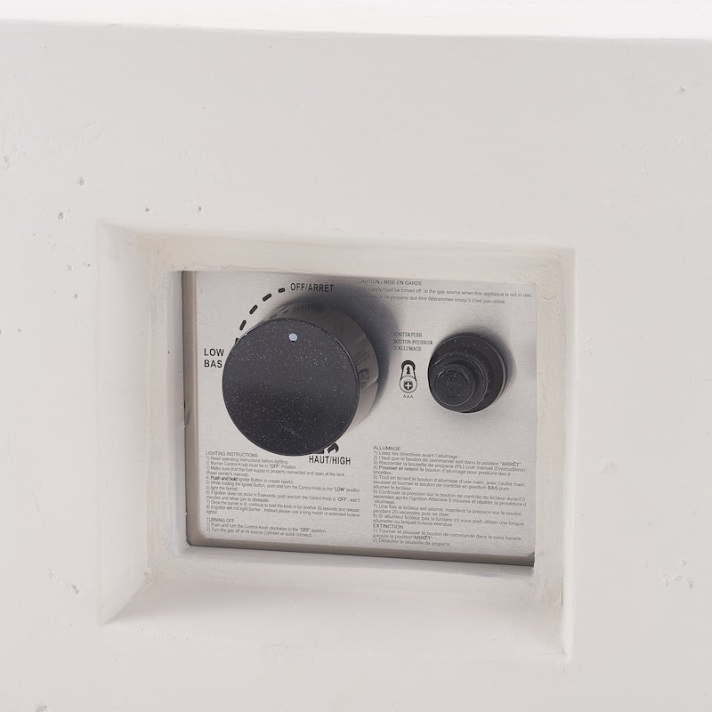 Aidan Outdoor 50,000 BTU Lightweight Concrete Circular Fire Pit (No Tank Holder) by Christopher Knight Home