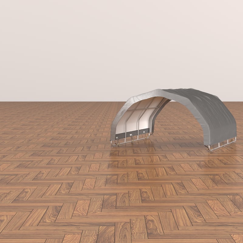 Silver-Gray Steel-Framed Outdoor Tool Sheds Canopy, Waterproof, Resists Tear, UV & Corrosion