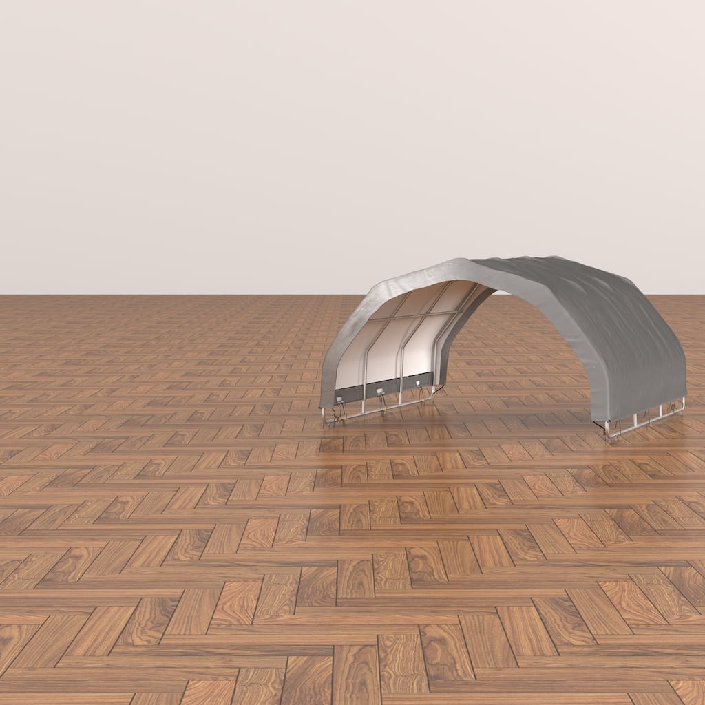 Silver-Gray Steel-Framed Outdoor Tool Sheds Canopy, Waterproof, Resists Tear, UV & Corrosion