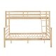 preview thumbnail 7 of 7, Twin over Full Bunk Bed with Thick Posts,Wooden Bunk Bed with High Guardrail and Ladder for Kids, Teens, Dorm Rooms