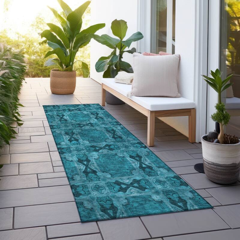 Rara Lush Floral Weather Resistant Versatile Elegance Outdoor Rug