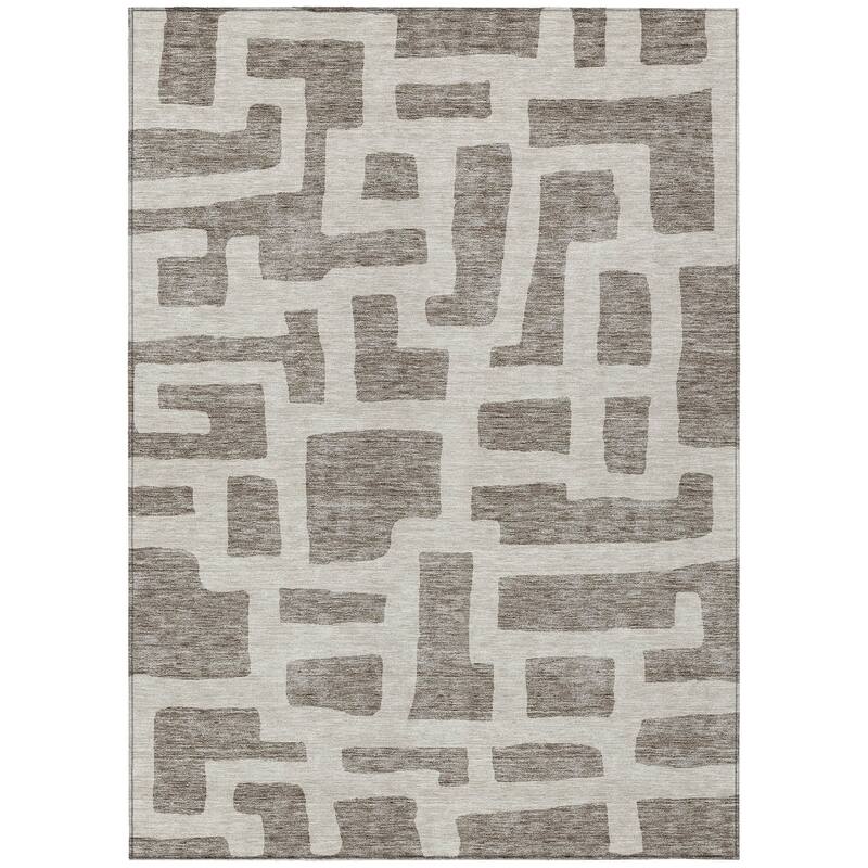 Machine Washable Indoor/ Outdoor Chantille Geo Contemporary Rug