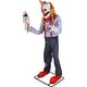 preview thumbnail 12 of 17, Haunted Hill Farm Haunted Hill Farm 6.9 ft. Motion-Activated I Scream Clown Halloween Animatronic by Tekky - Multi