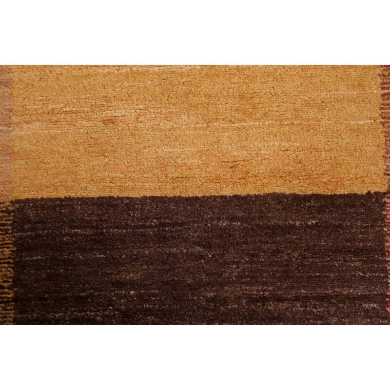 Geometric Gabbeh Kashkoli Oriental Area Rug Wool Hand-knotted Carpet - 3'1" x 5'4"