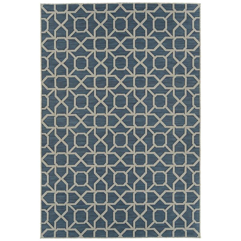 Contemporary Transitional Geometric Textured High-Low Cut & Loop Runner - 2x 6