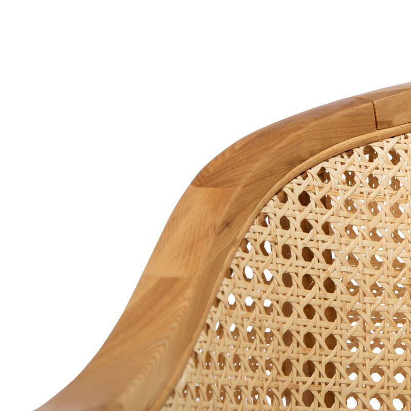 SAFAVIEH Couture Dominica Rattan Dining Chair - 23.4" W x 22.8" L x 33.6" H - 23"W x 23"D x 34"H
