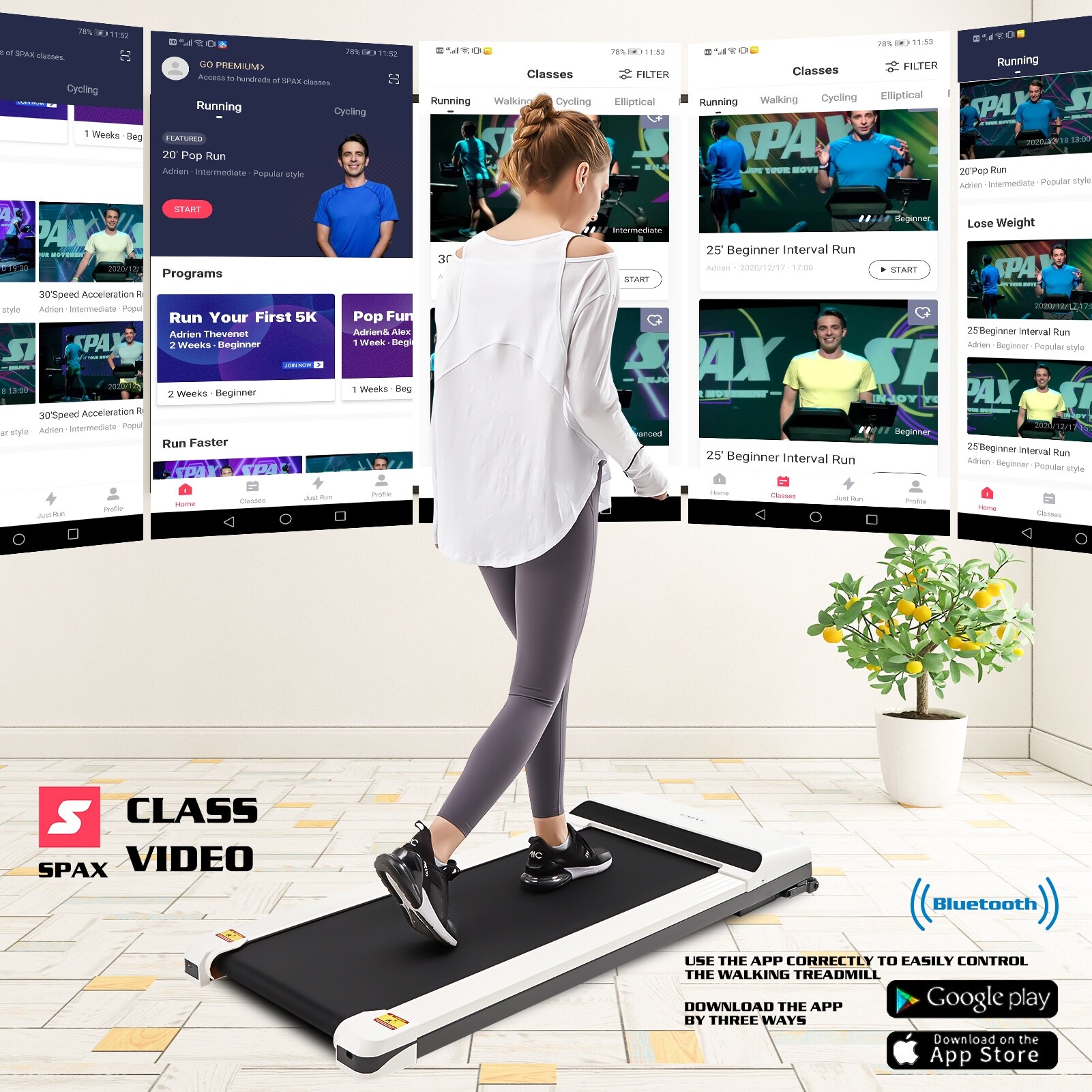 Umay portable treadmill under desk walking pad 2025 flat slim treadmill