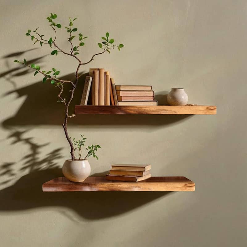 Acacia Wood Shelf with Live Edge