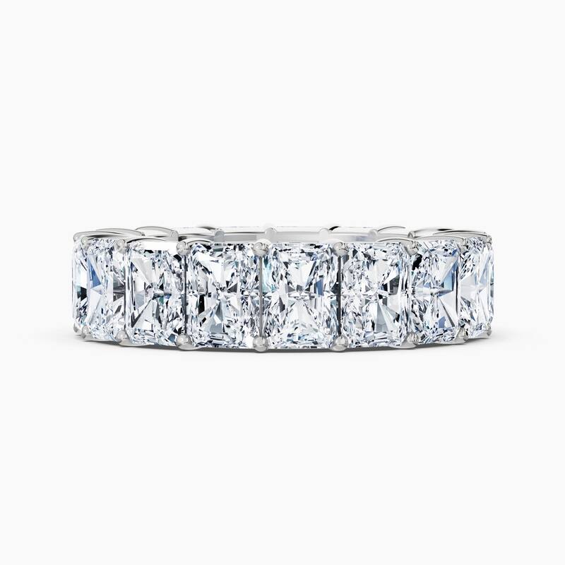 Auriya 14k Gold Radiant North-South Lab Grown Diamond Eternity Band 3.00 - 11.25 ct. tw. (F-G, VS) - 8.50 ct. wt. - 4.5 - White