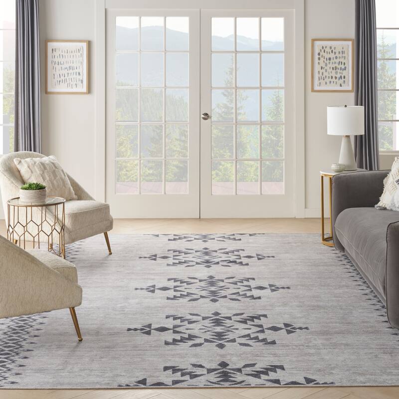 New Concept Washables Machine Washable Series 1 Indoor only Geometric Area Rug