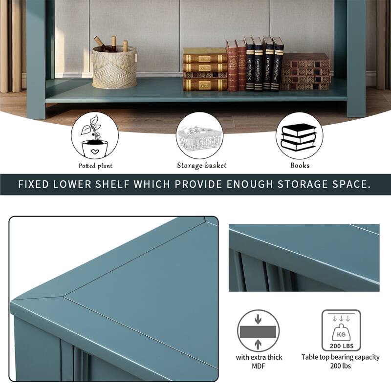 Farmhouse Wooden 4-drawer Console Table Entryway Table