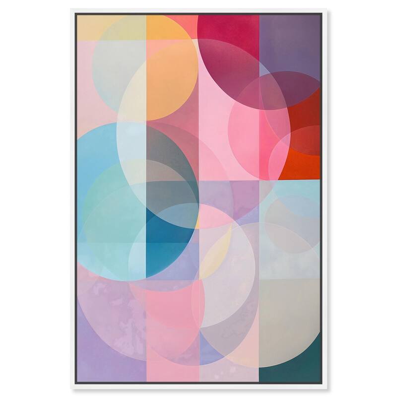 Oneiric Circles IV Canvas by Art Remedy - White - 36" x 54"