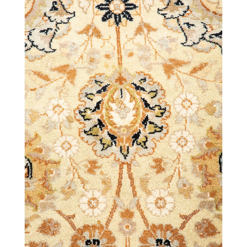 Overton Hand Knotted Wool Traditional Oriental Beige Area Rug - 3' x 5'