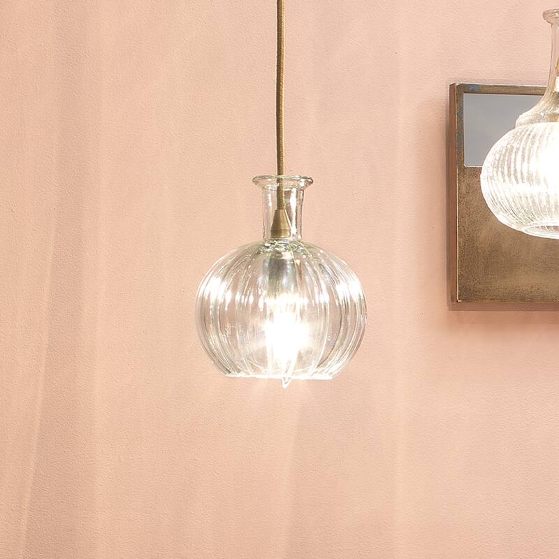 Alden Decor Valeria 1-Light Glass Pendant