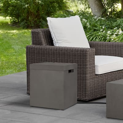 Provo Propane Tank Cover in Carbon by Jensen Company - 17.4 x 17.4 x 20.6