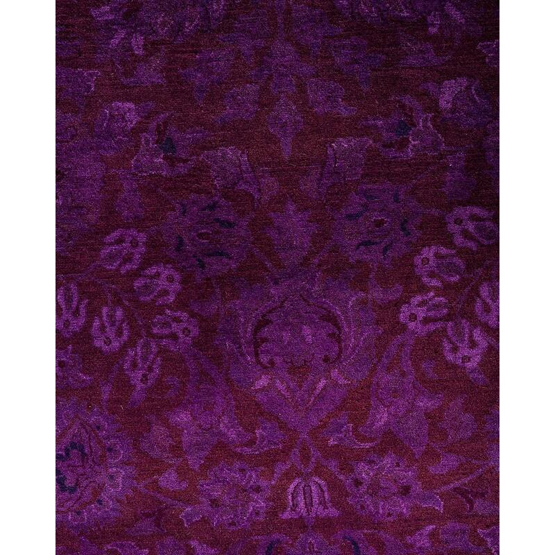 Fine Vibrance One-of-a-Kind Hand-Knotted Area Rug - Brown, 9' 1" x 12' 5" - 9' 1" x 12' 5"