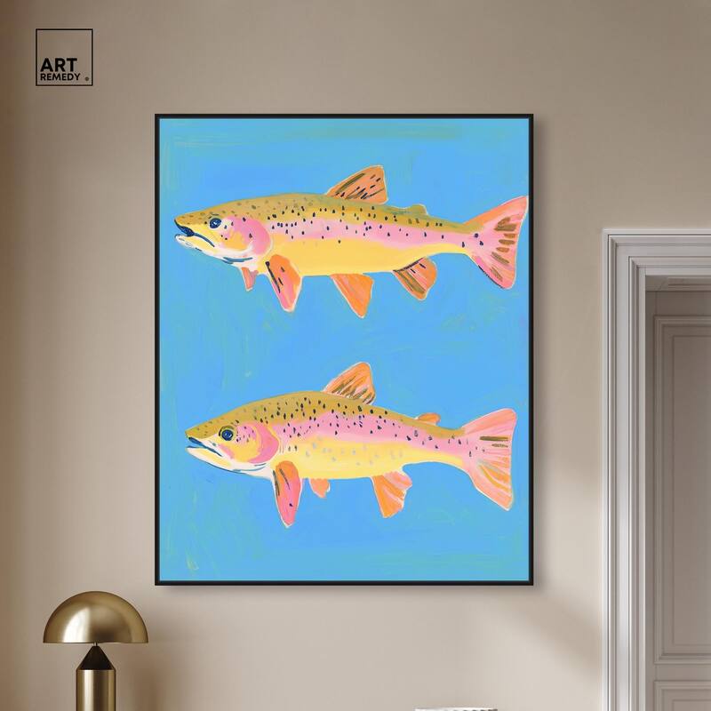 Twin Fins Canvas by Art Remedy