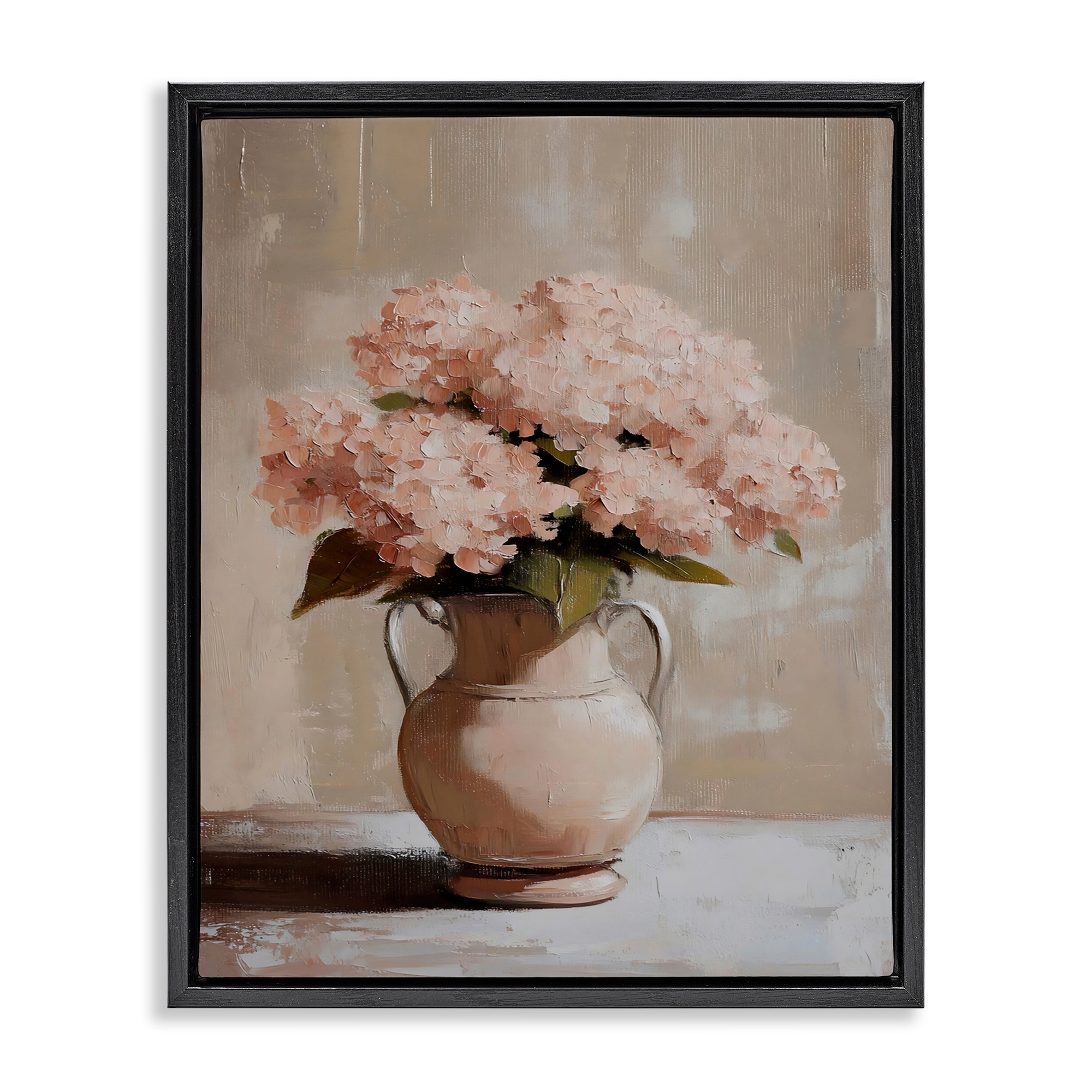 Stupell Double Handle Flower Vase Framed Floater Canvas Wall Art Design By Franklyn Gregory
