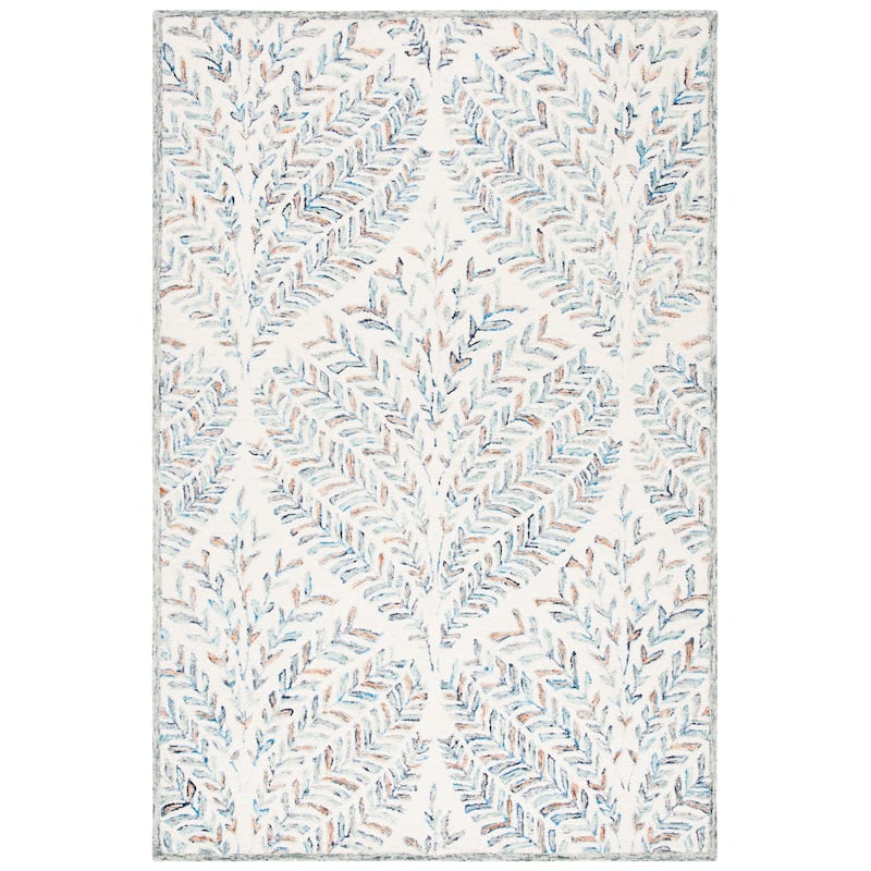 SAFAVIEH Handmade Capri Kert Wool Rug - 5' x 8' - Ivory/Blue