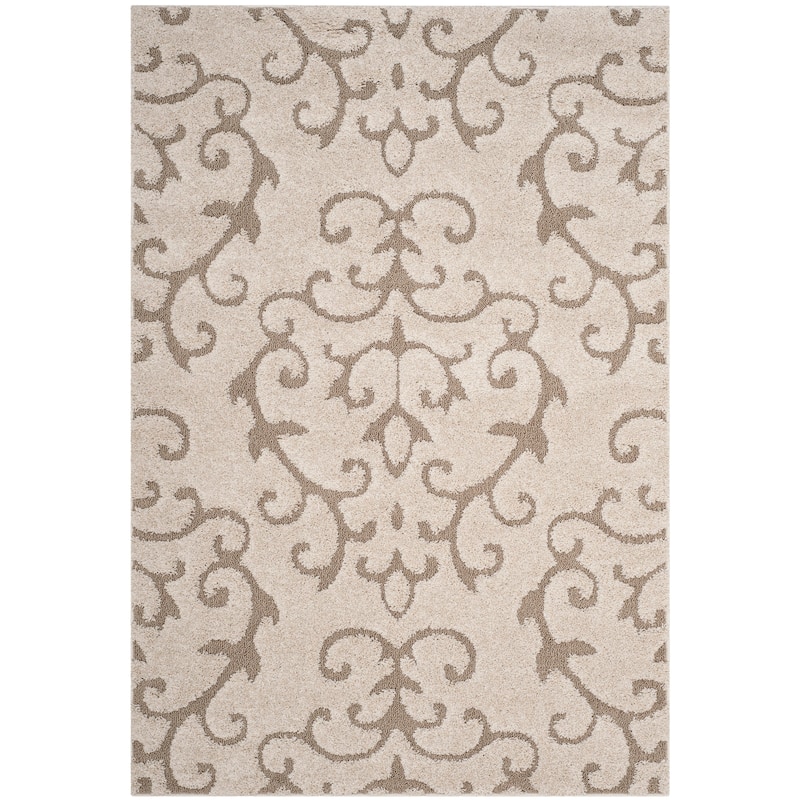 SAFAVIEH Florida Shag Valdemara Scroll Area 1.2-inch Thick Rug