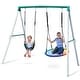 preview thumbnail 10 of 9, Hapfan 7.5ft 500lbs Heavy Duty Tall Swing Sets for Kids and Adults Backyards (Green and White)