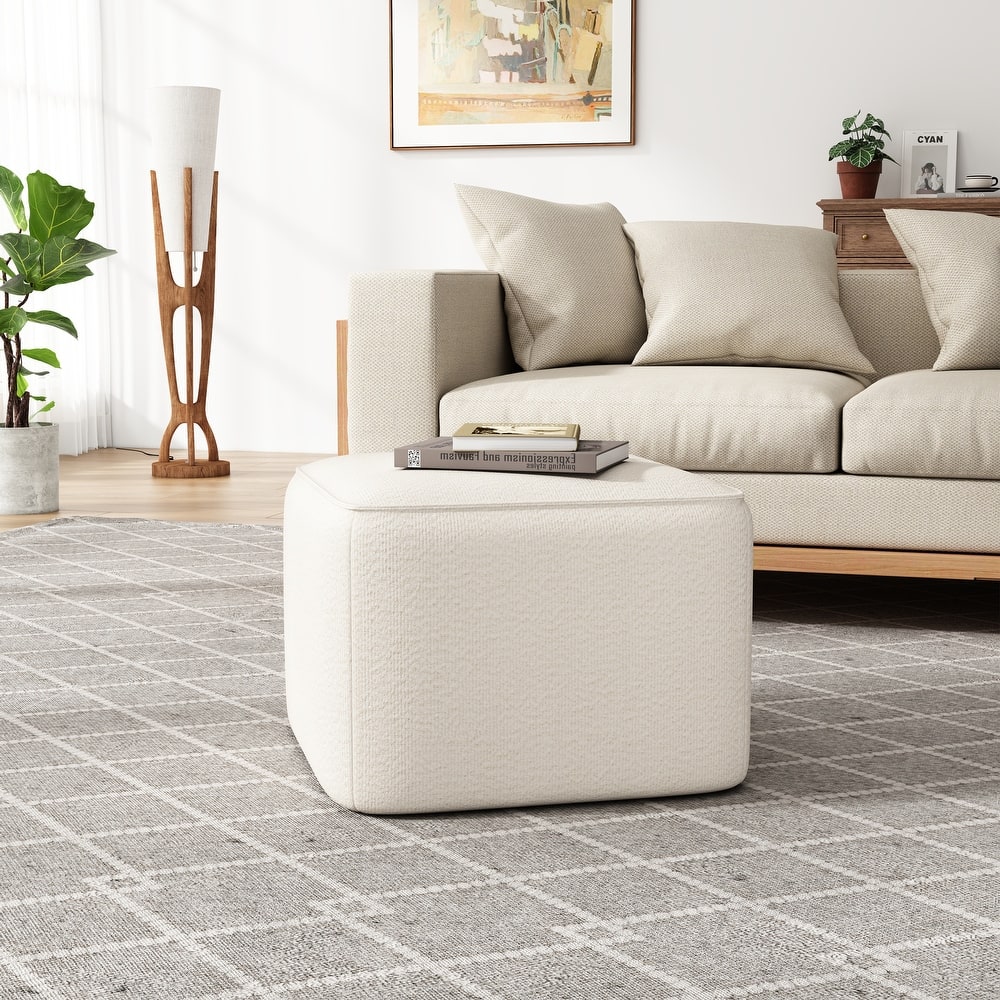 Christopher Knight Home - Yzabella Faux Leather Square Ottoman