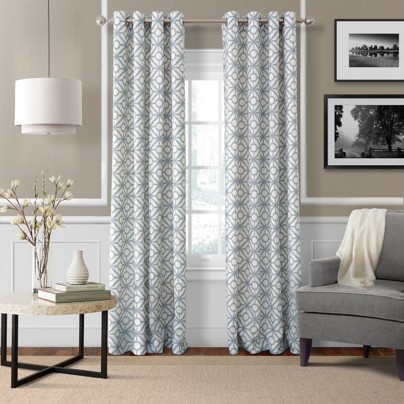 Elrene Crackle Grommet Top Curtain Panel