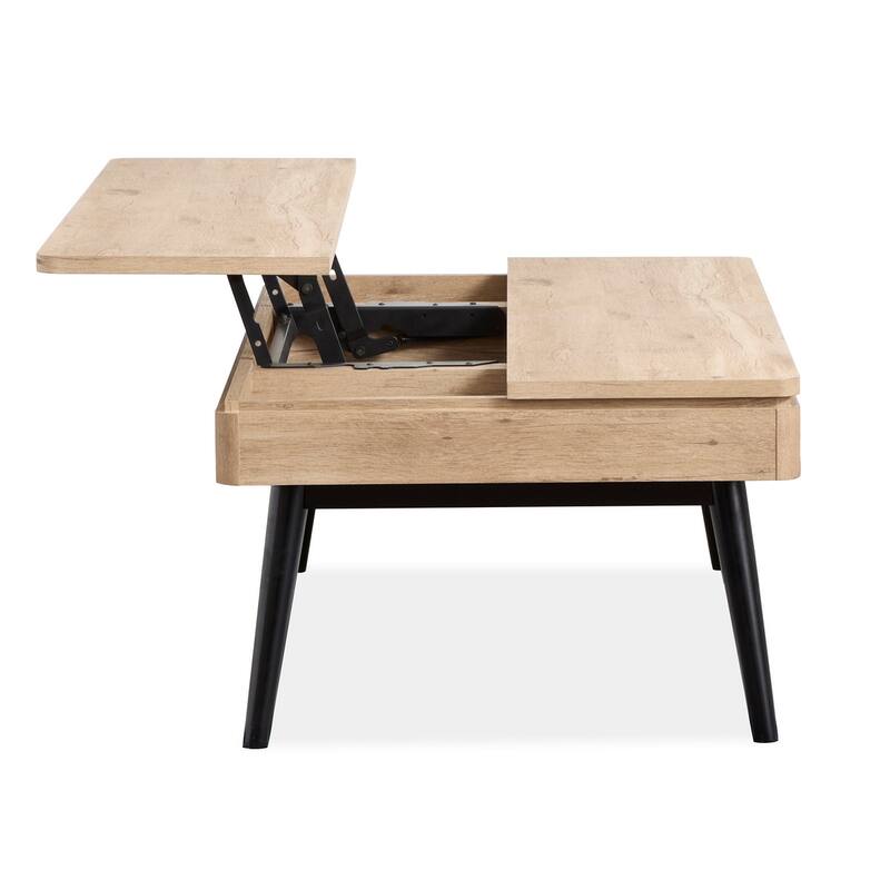 Magnussen Home Fletcher Driftwood Lift Top Storage Cocktail Table - 48''W x 28''D x 18''H
