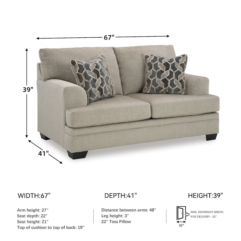 Signature Design by Ashley Stonemeade Loveseat - 67"W x 41"D x 39"H