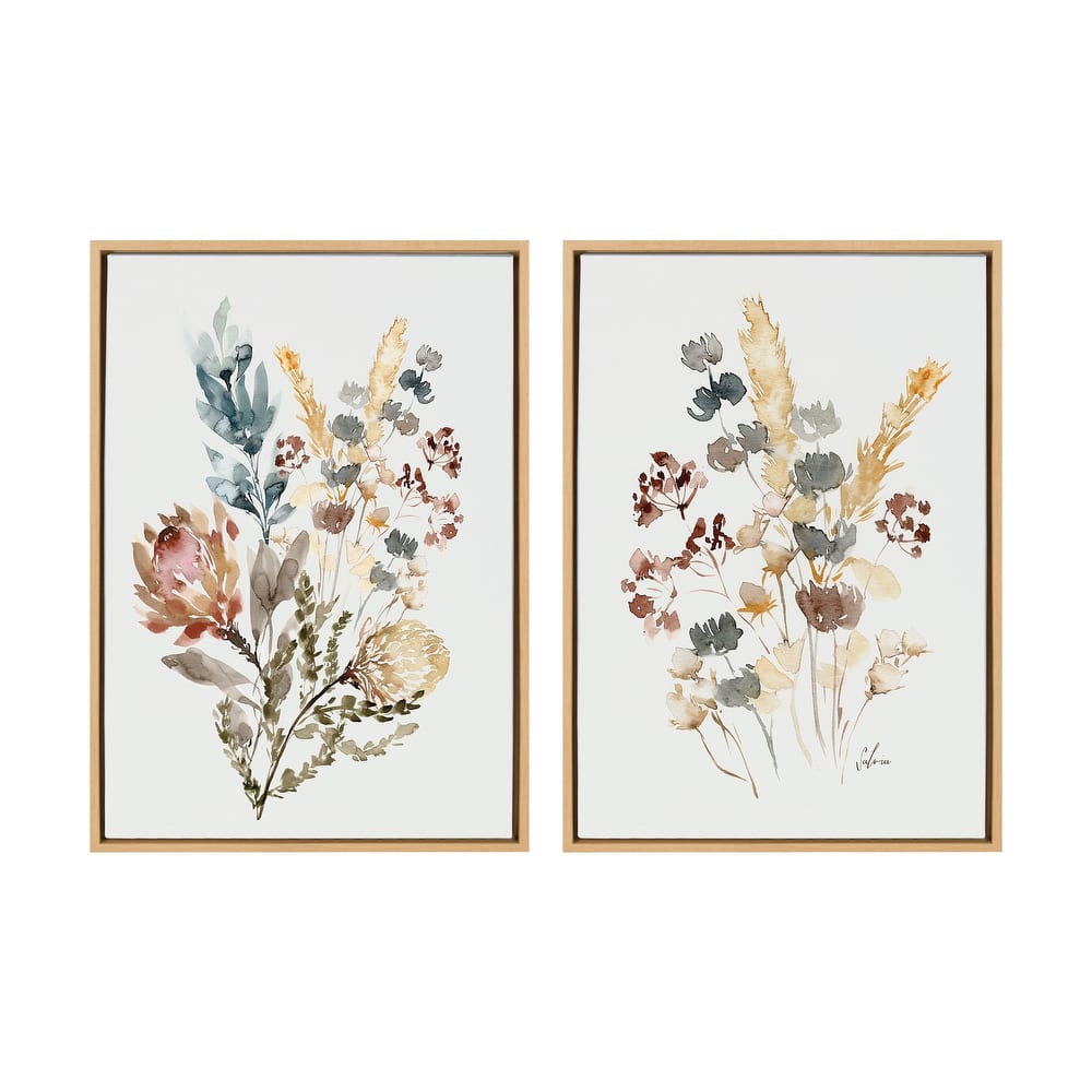 Kate and Laurel Sylvie Wildflower Canvas Art by Sara Berrenson