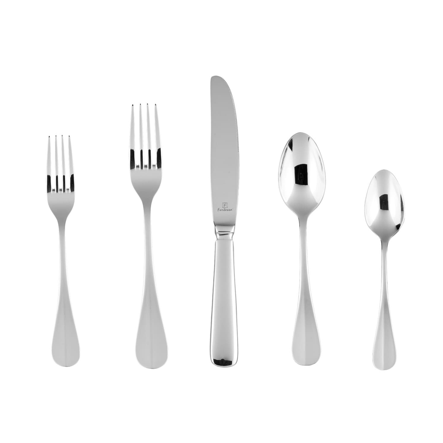 Fortessa Bastille 18/0 Stainless Steel, 20 Piece Flatware Set (Service for 4), Silver - 20 Piece Set