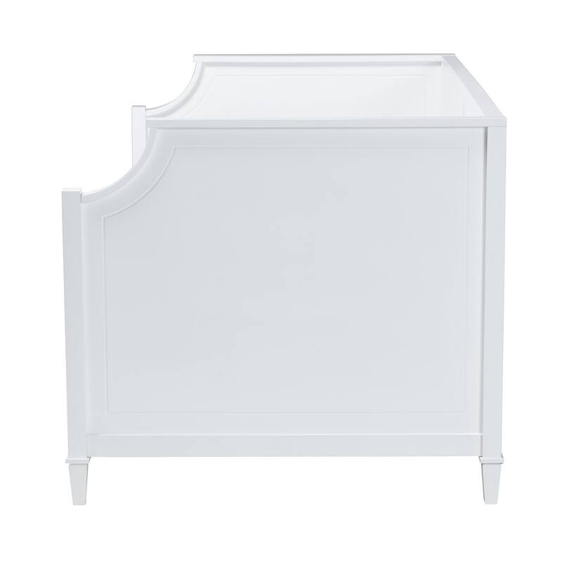 Lowri Classic and Traditional White Finished Wood 3-Drawer Daybed