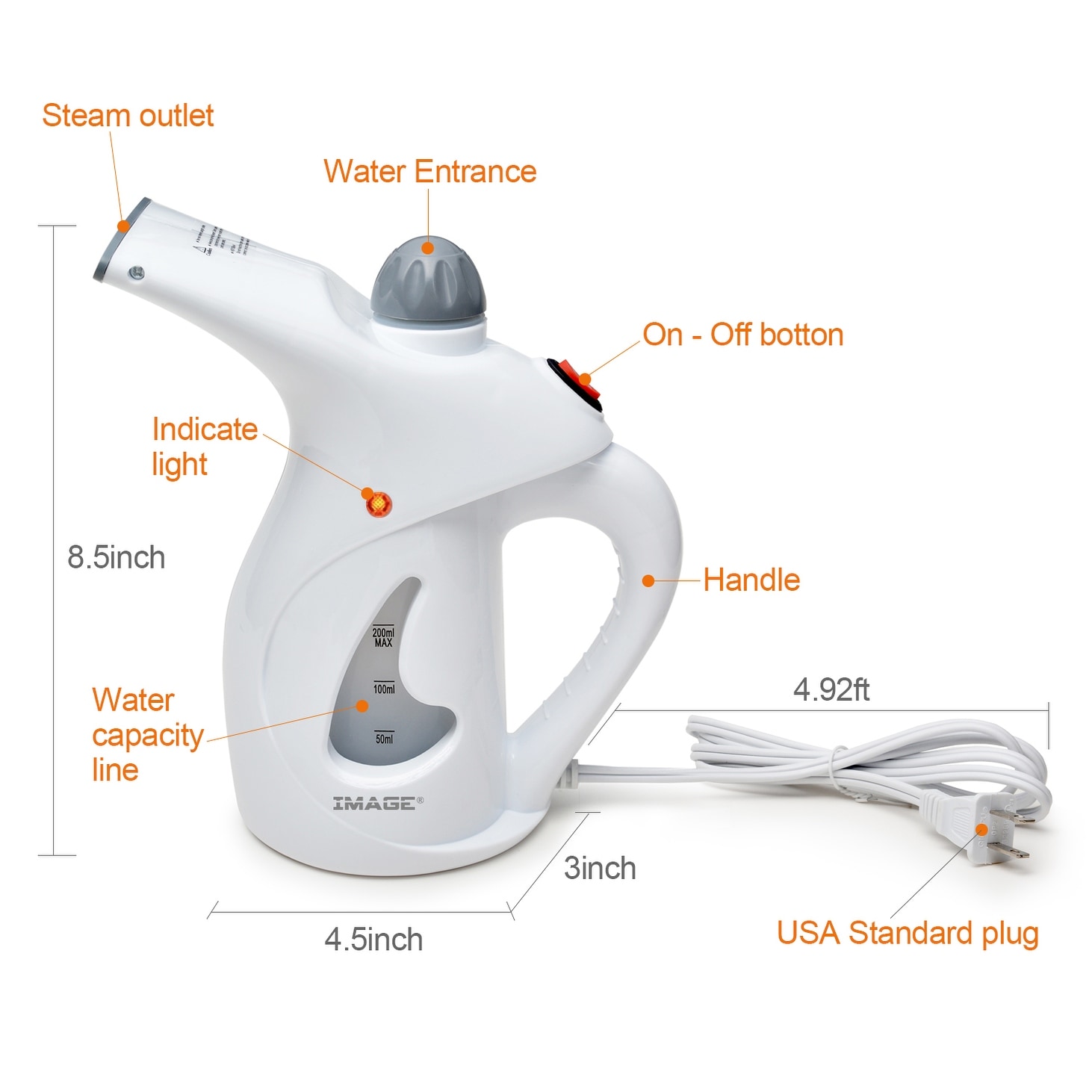 Portable Handheld Steam Cleaner Garment Fabric Clothes Steamer Iron  Sanitiser - S - Bed Bath u0026 Beyond - 31229179