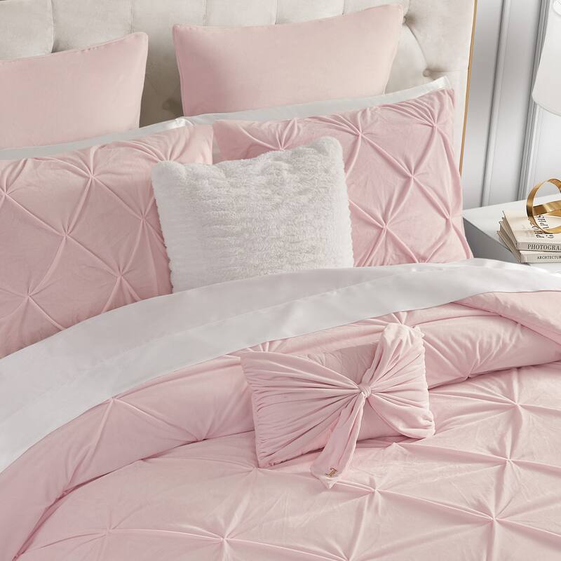 Juicy Couture Pleated Synthetic Fur Decorative Throw Pillows