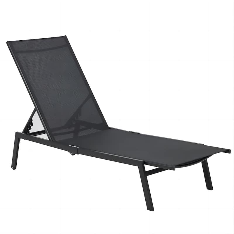 AECOJOY Adjustable Patio Aluminum Lounge Chairs for Outside