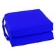 preview thumbnail 37 of 79, 16-inch Square Indoor Twill Chair Cushions (Set of 2 or 4) - 16 x 16 Set of 2 - Royal Blue