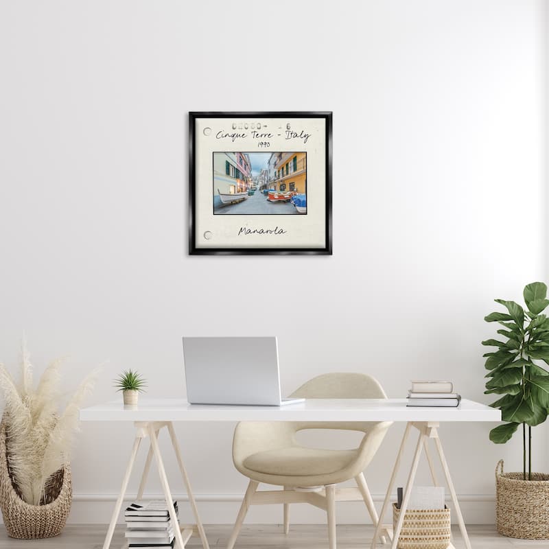 Stupell Vintage Travel Italy View Framed Floater Canvas Wall Art Design By Danita Delimont