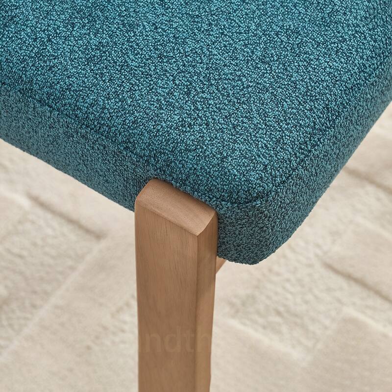 2PCS Wooden Fabric Dining Chair