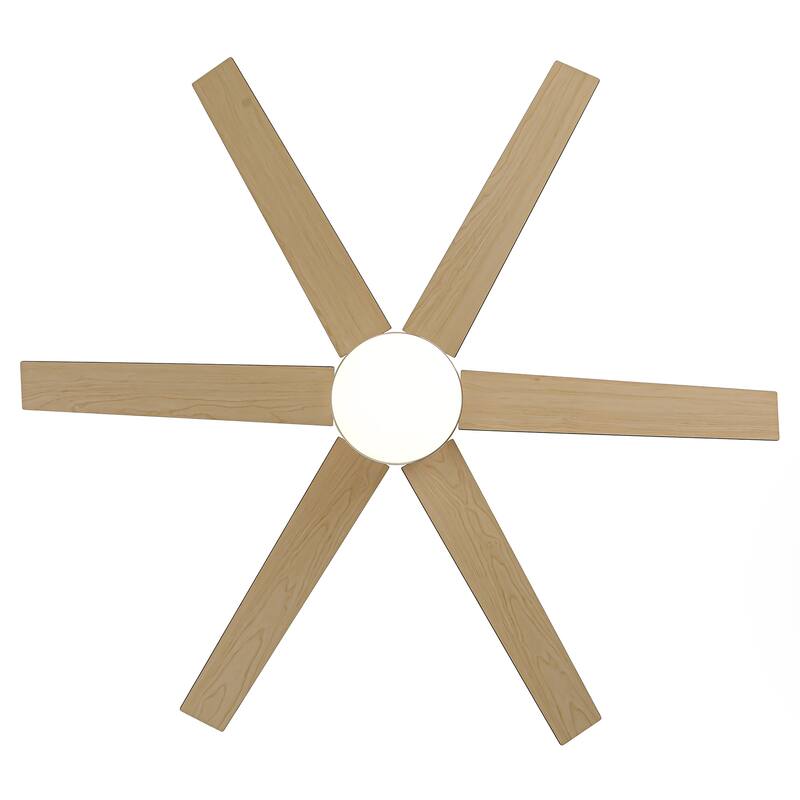 72-in Brushed Nickel Reversible 8-Blade Large Industrial Smart Ceiling Fan with Light and APP Control