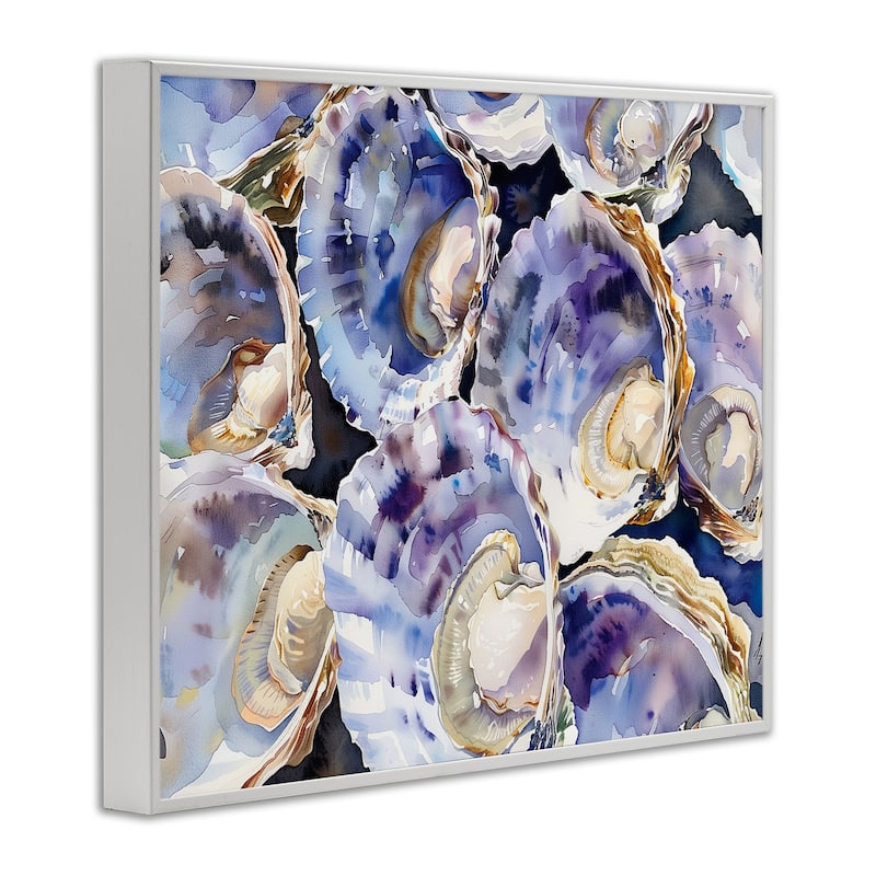 Stupell Maritime Clams & Oysters Framed Giclee Art Design By Heidi Kuntz