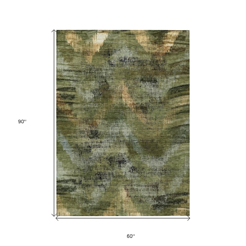 HomeRoots Abstract Transitional Rectangle Outdoor Rug