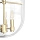 preview thumbnail 6 of 6, Hunter Sacha 3-Light Semi-Flush Mount Ceiling Light w/ Clear Glass - Entry, Dining Room, Kitchen Table - Modern, Low-Profile