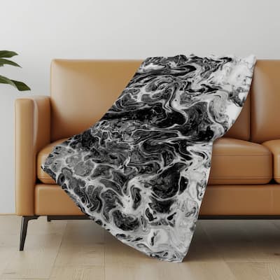 Premium Machine Washable ASB59 Abstract Modern Sherpa Throw Blanket